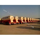 Bulk cement tanker semi trailer with diesel engine and air compressor